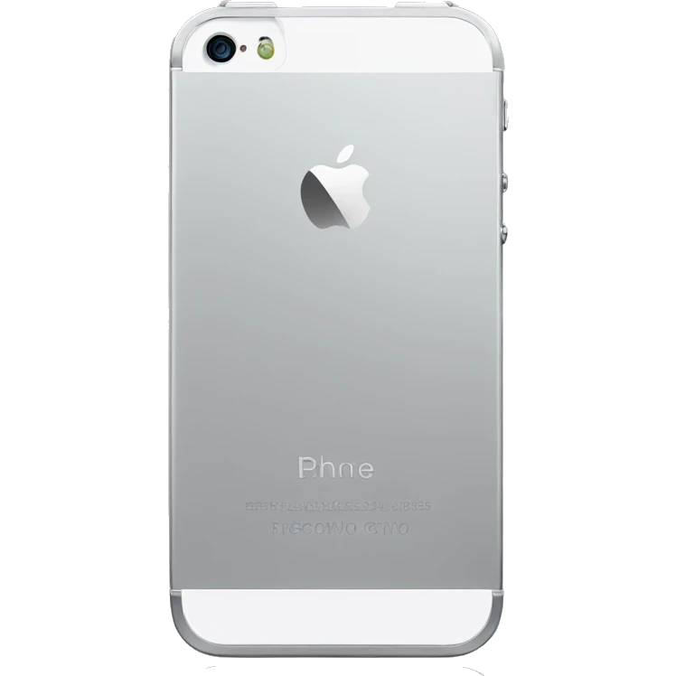 iPhone 5 in silver color emoji