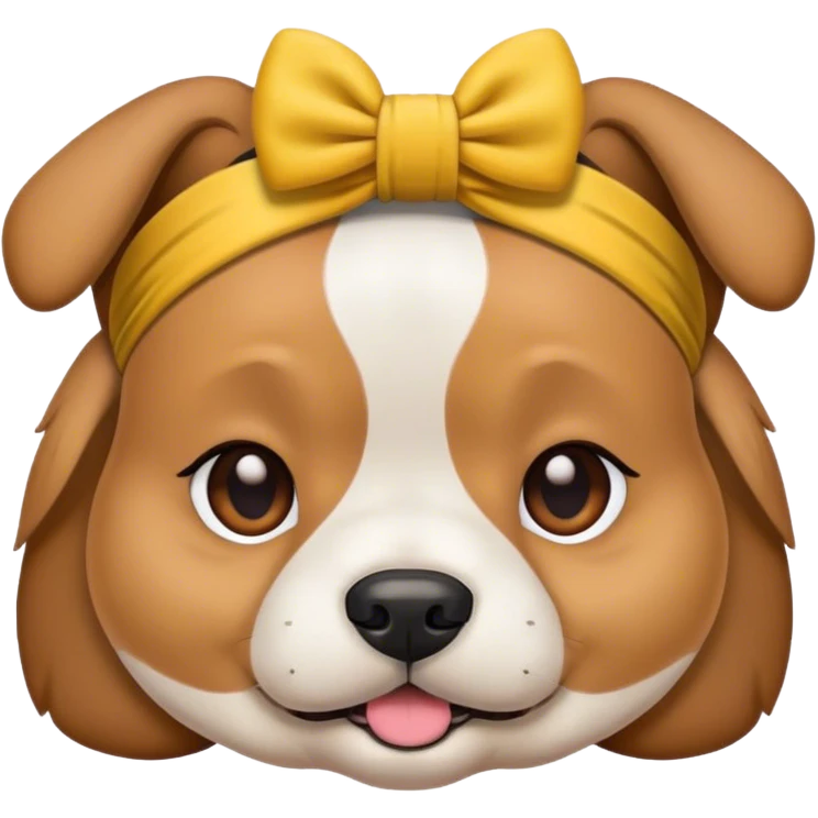 dog wearing headband emoji