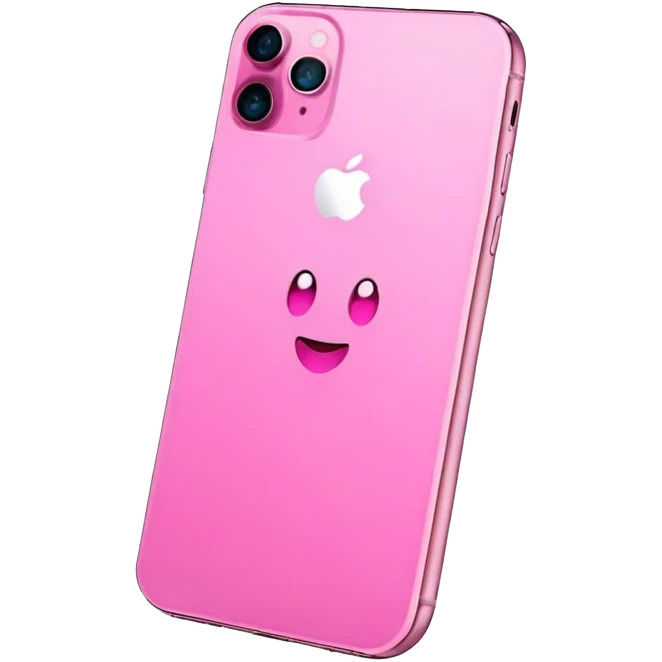 Pink iPhone 15 plus emoji