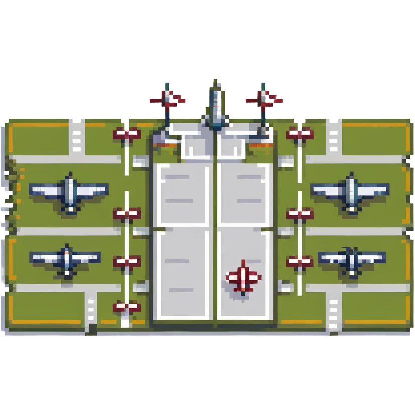 mosquito airport with tiny runways and mosquito planes emoji