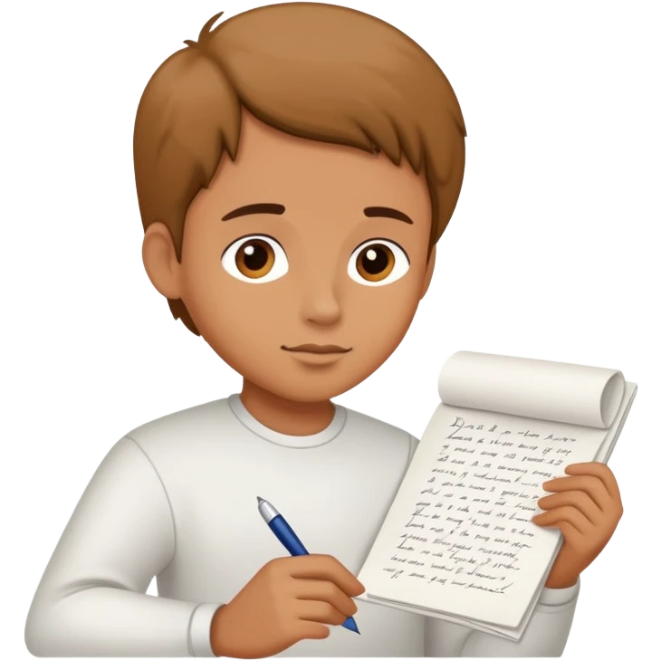 Person writing on paper with "Dear God" visible at the top of the page emoji