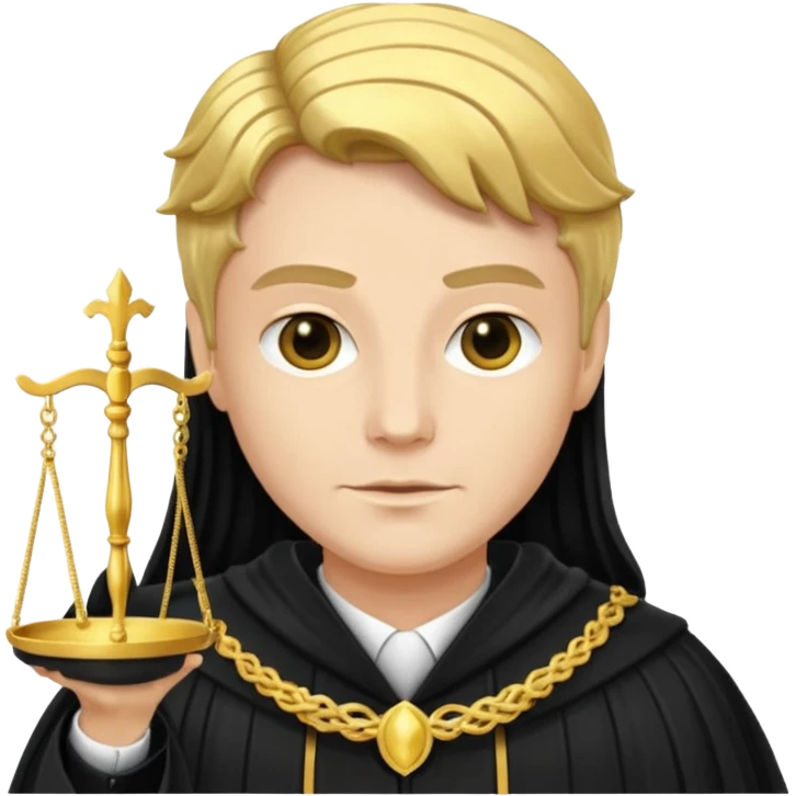 Fancy judge with golden scales emoji