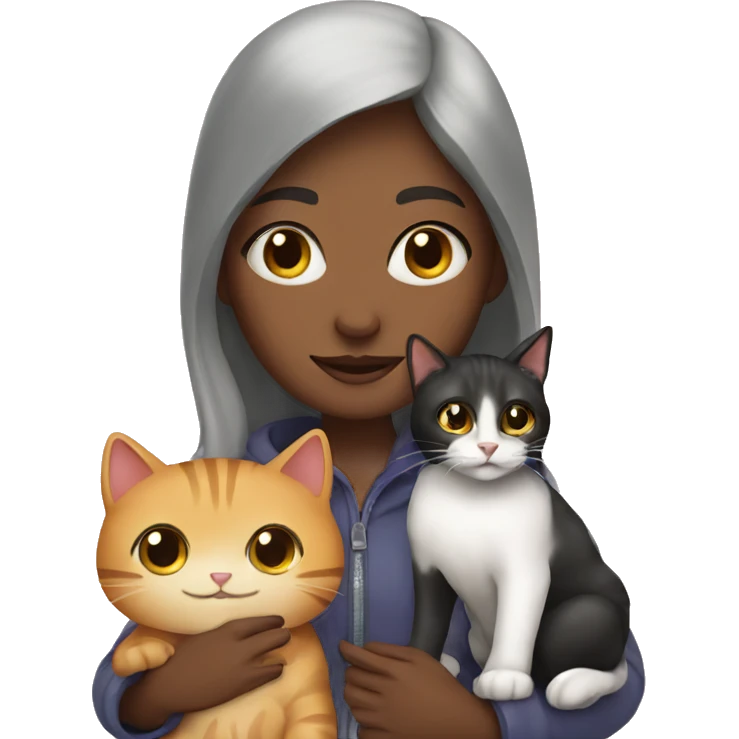 Girl with cat emoji