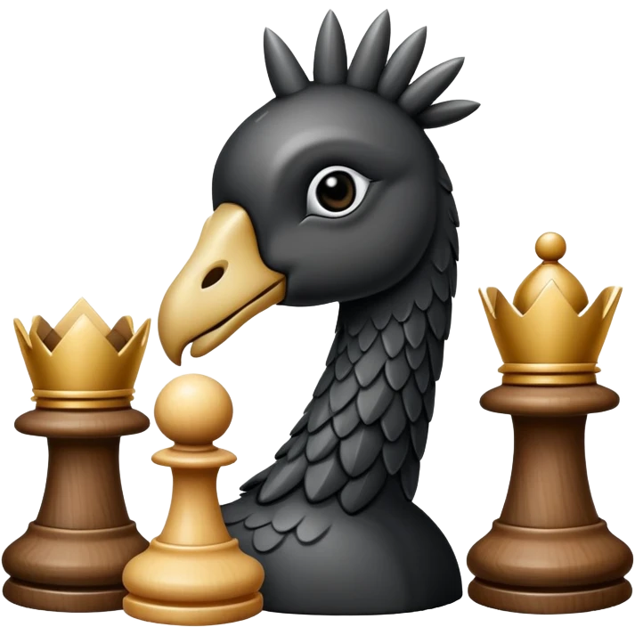 pion échecs avec une tête moa emoji
