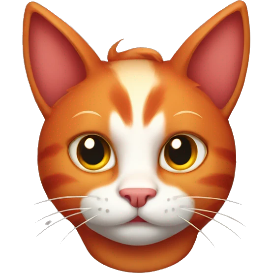 red cat with horns  emoji