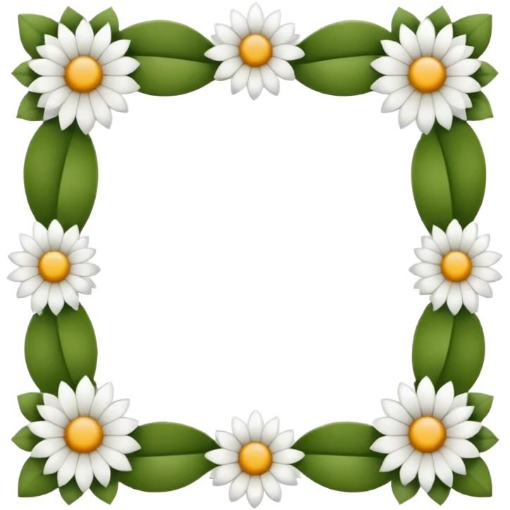 Delecate square Flower frame
 emoji