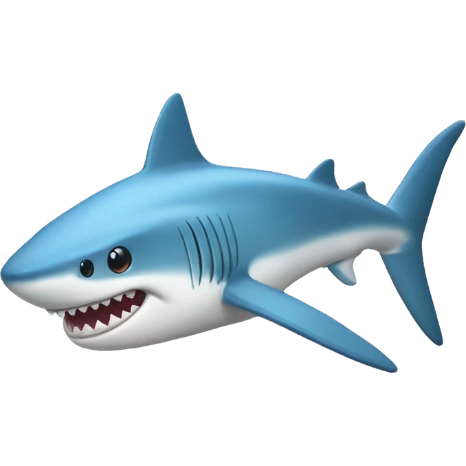 Light blue shark with bow emoji
