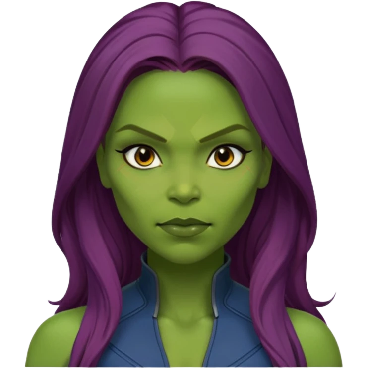 Gamora face only 

 emoji