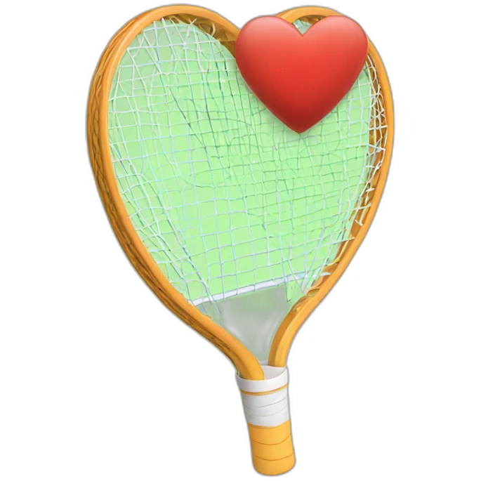 Badminton heart emoji