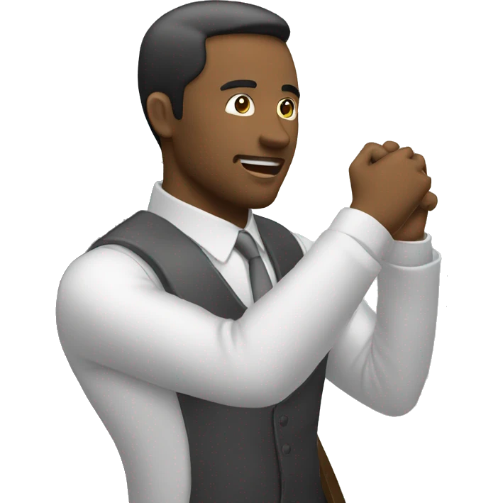 Man doing trading forex emoji