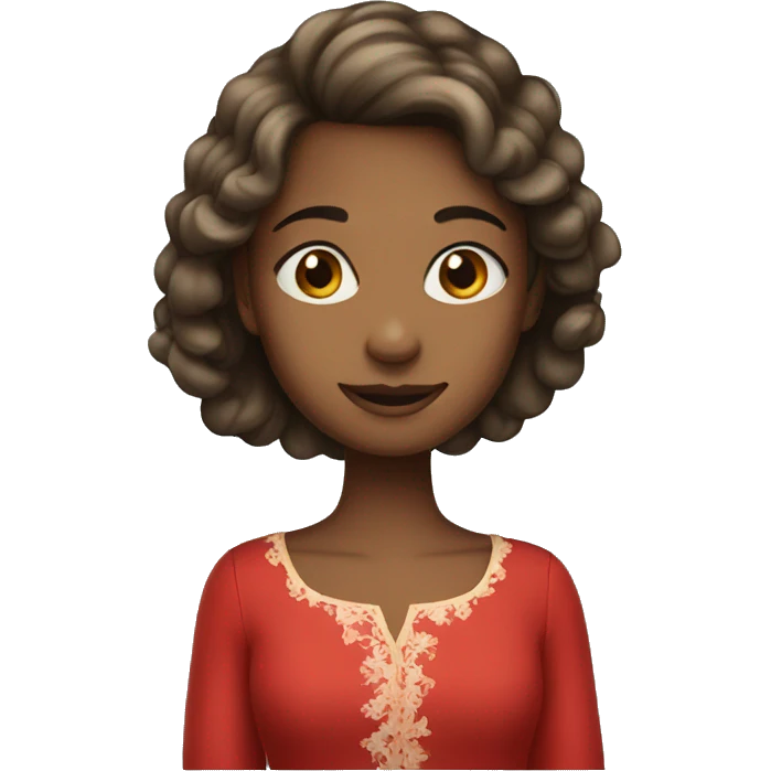 Girl with red dress emoji