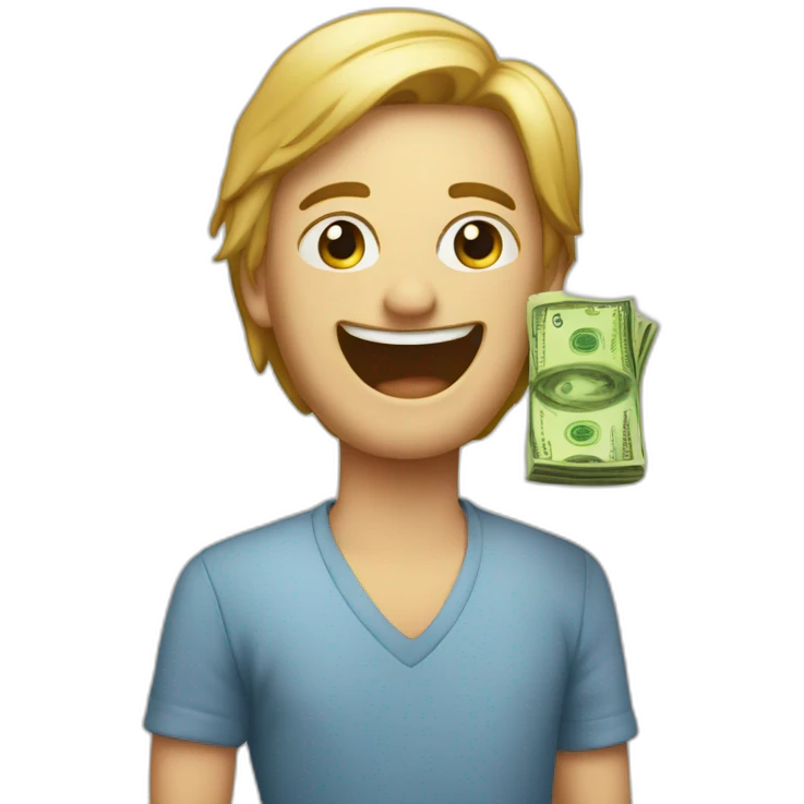 iphone y dolares emoji