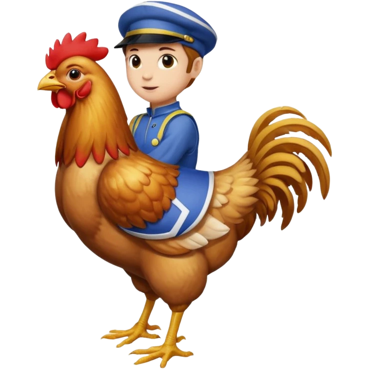 Chicken jockey emoji