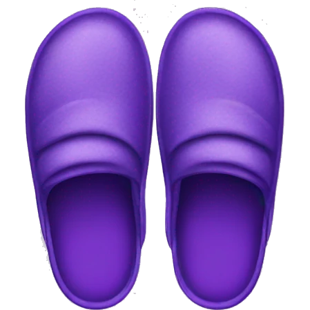 Purple slippers emoji