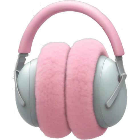 Pastel pink earmuffs emoji