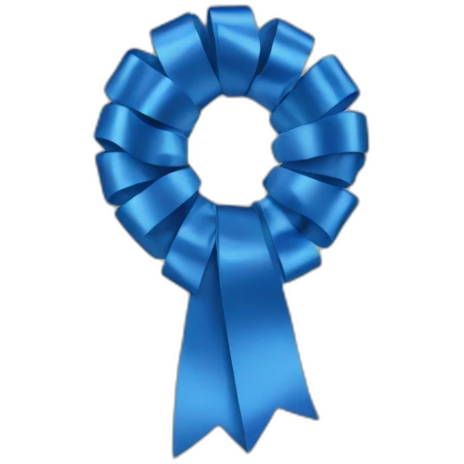 blue ribbon emoji