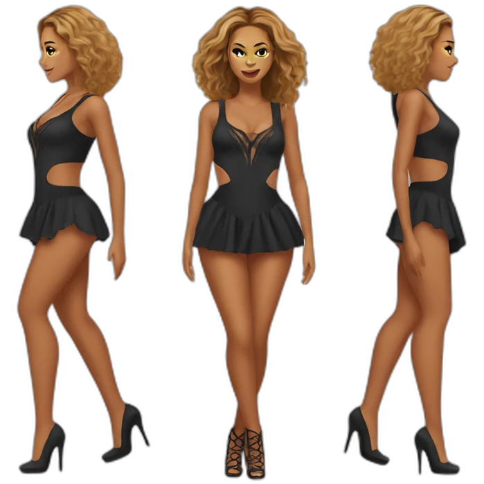 beyonce with one leg emoji