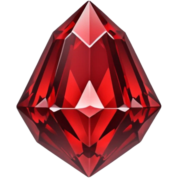 iOS sticker, dark fantasy crystal, monochrome red, minimal emoji