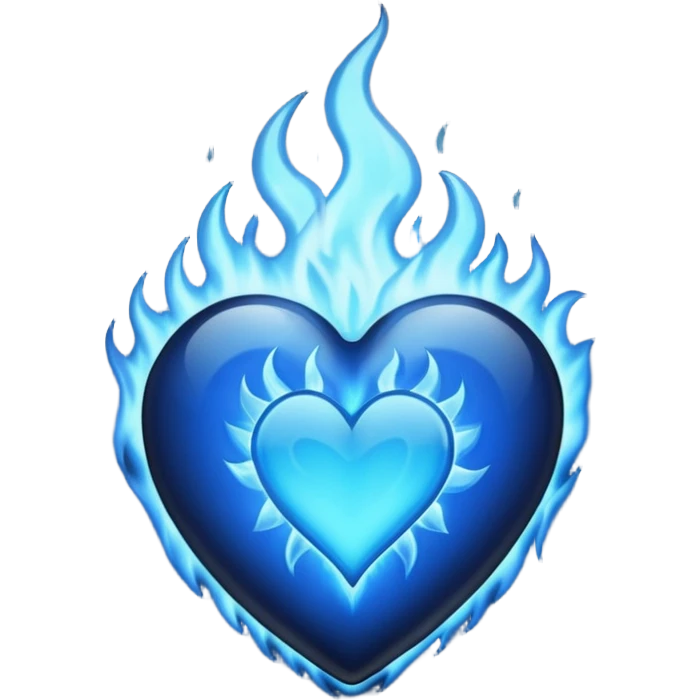 Black heart with blue flems like that ❤️‍🔥  emoji