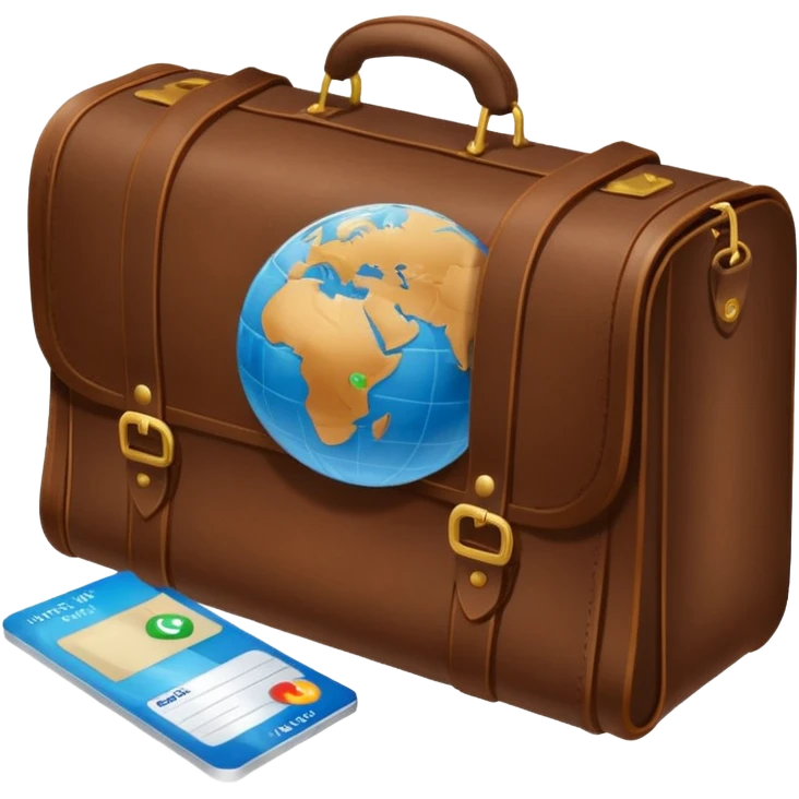 TRAVEL , travel bag , pass board, plane, glob emoji