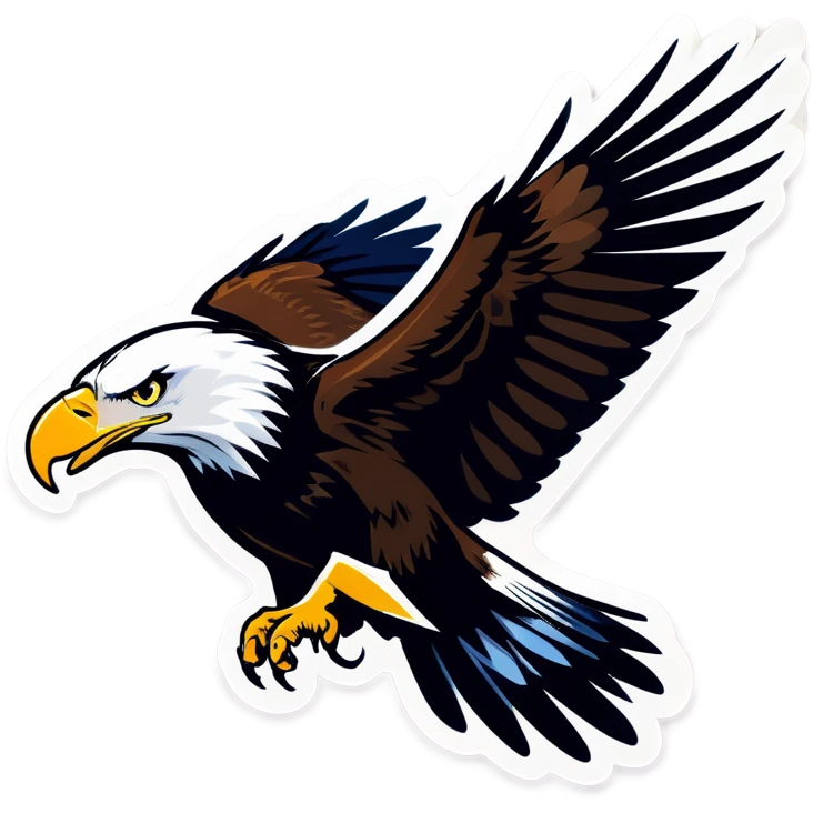 Wind blowing under the eagle wing emoji