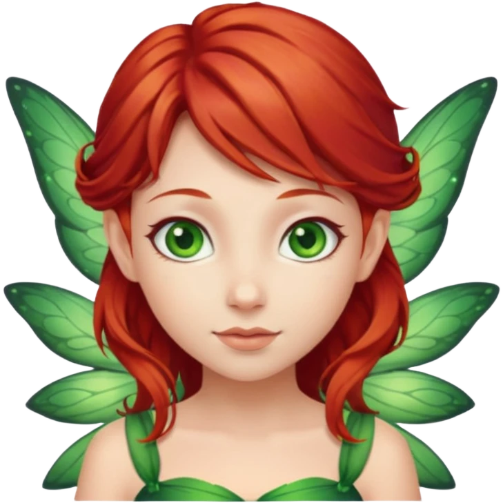 Fairy girl red hair emoji