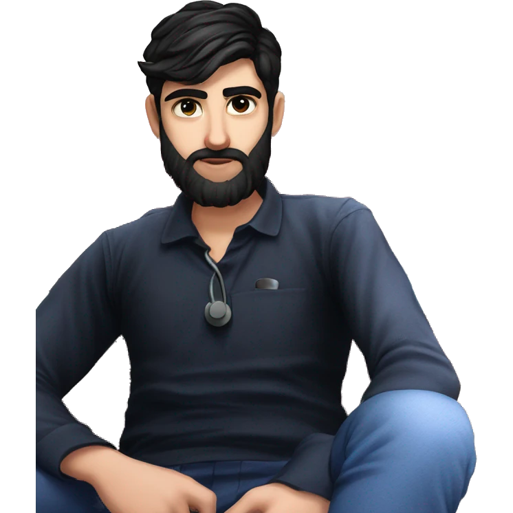 confident doctor sitting with stethoscope emoji | AI Emoji Generator