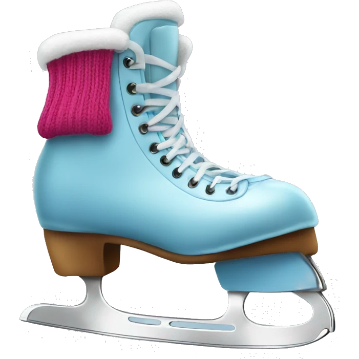 Ice skate with leg warmer emoji