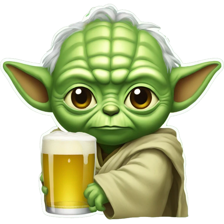 yoda drink beer emoji