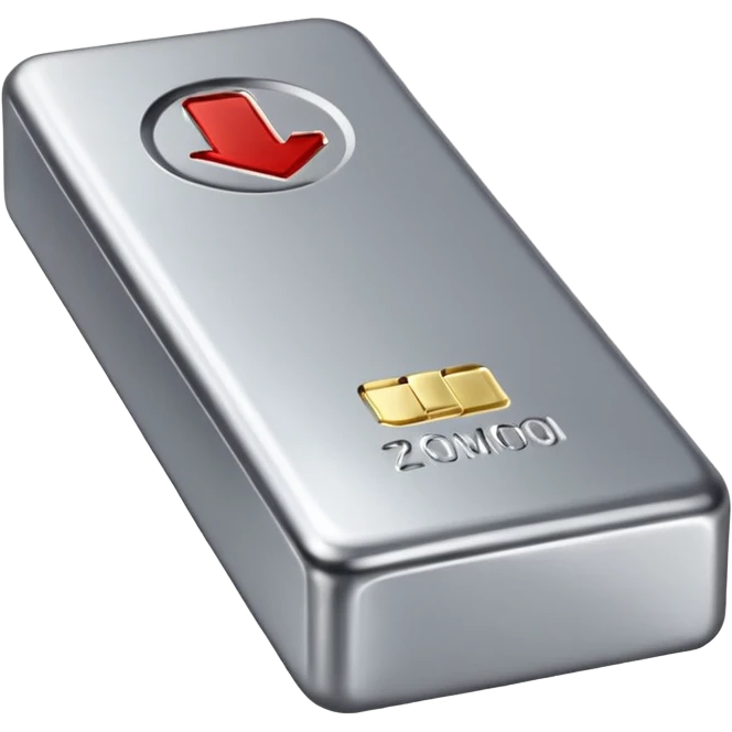 Silver bullion emoji
