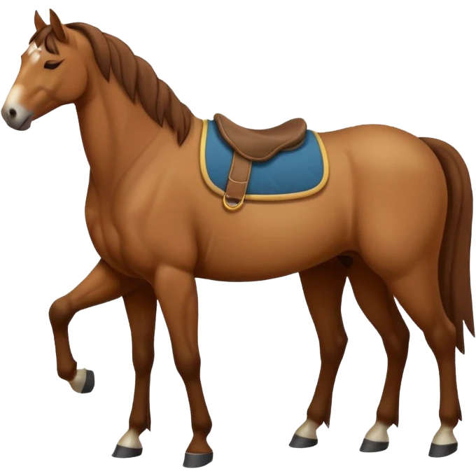 A horse sleeping standing up emoji