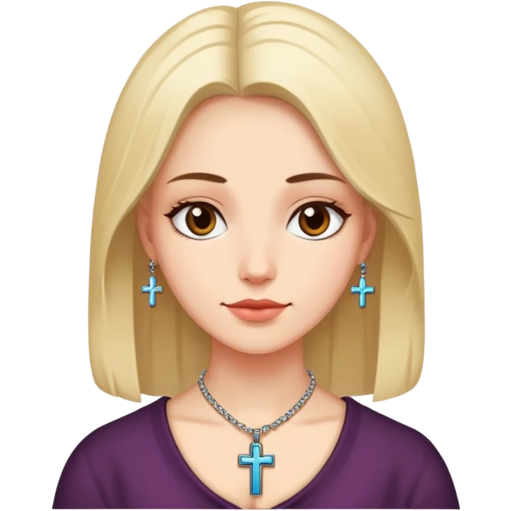 Крестик на голос теле женщины emoji