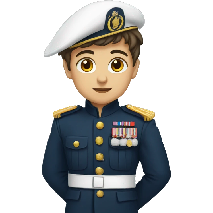 military boy in navy turkish uniform emoji