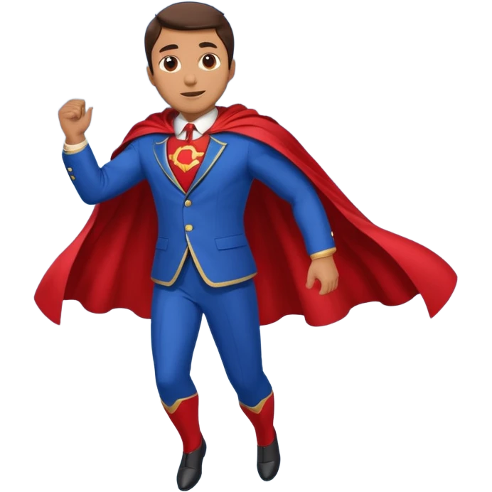 man flying in the sky emoji