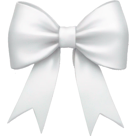White coquette bow emoji