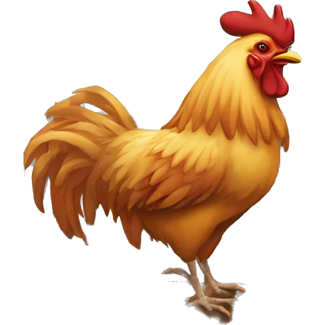 Rooster in a birdcage emoji