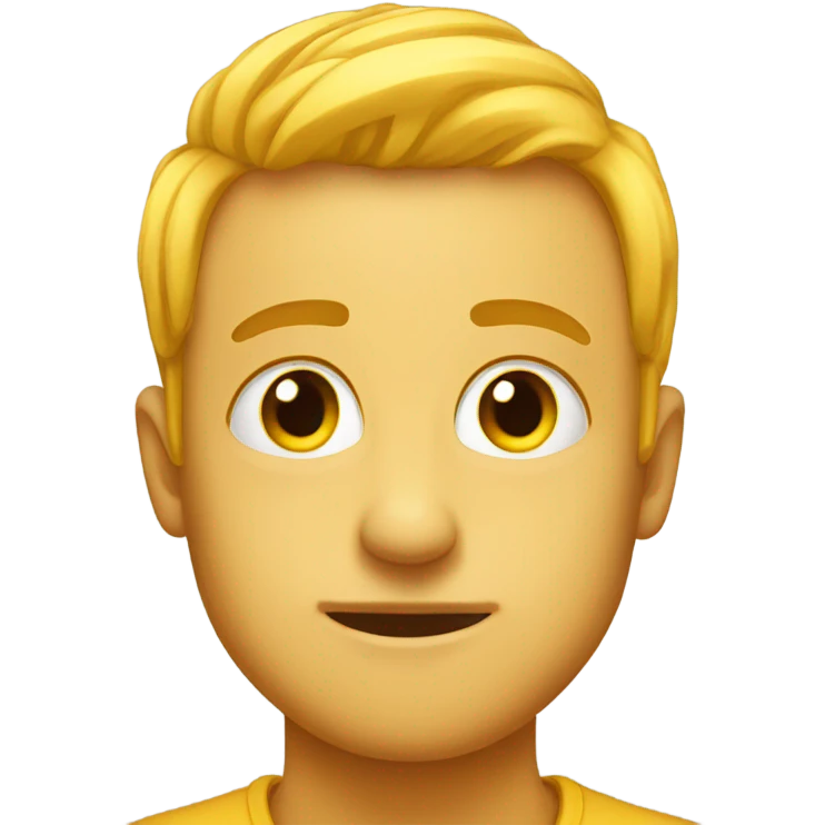 Yellow emoji with long lashes emoji