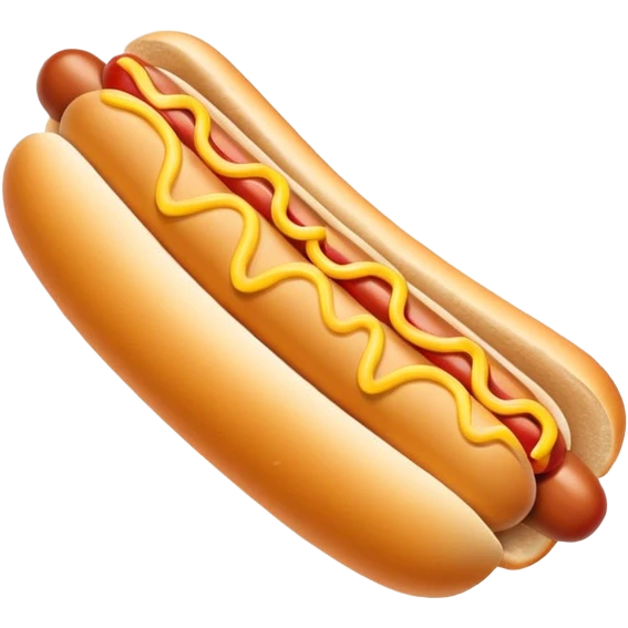 Retro style hot dog with minimal details like first generation emoji emoji