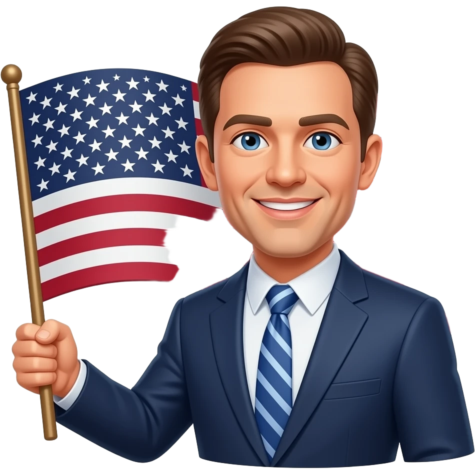 Charlie kirk with American flag emoji