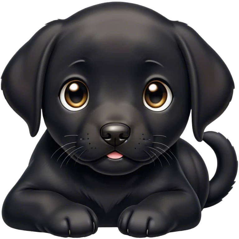 Perro labrador negro emoji