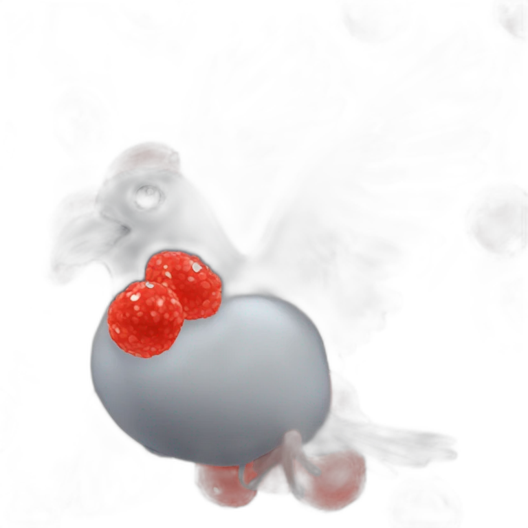 pidgeon holding red caviar in hand emoji