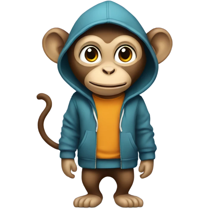 Monkey in a hoodie  emoji