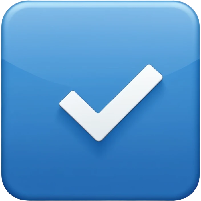 White Checkmark in blue box emoji