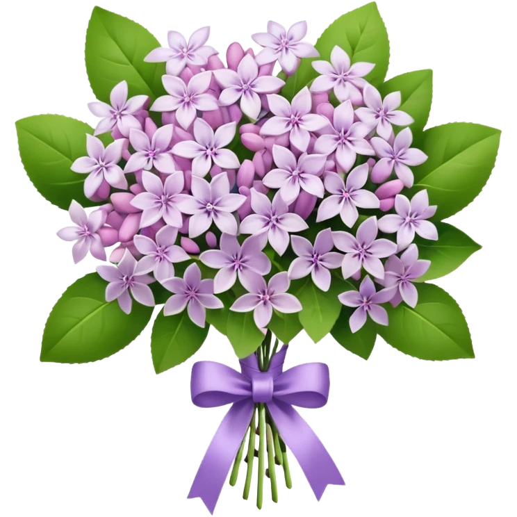 Pale Pink bouquet of lilac flowers emoji