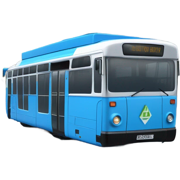 trolleybus blue emoji