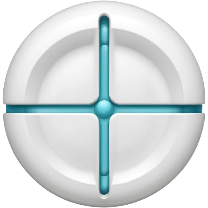 plain round white medicine pill isolated clean look emoji