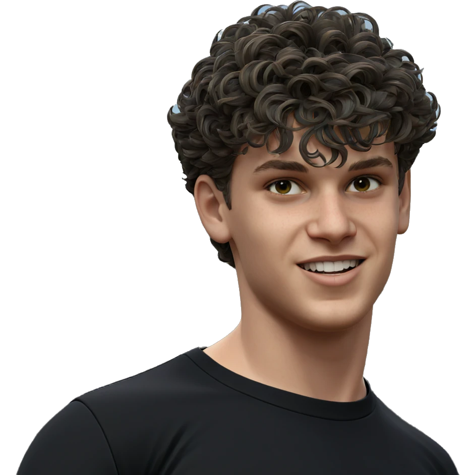 boy in black shirt outdoors emoji