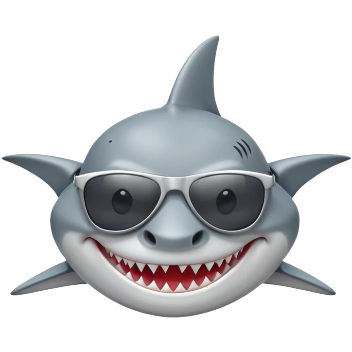 Shark with sunglasses emoji