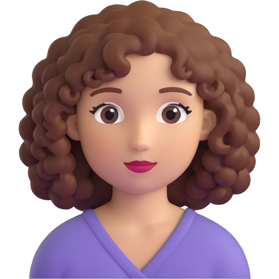 girl with curly hair emoji