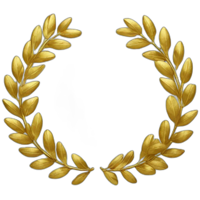 golden laurel wreath with dollar symbols emoji